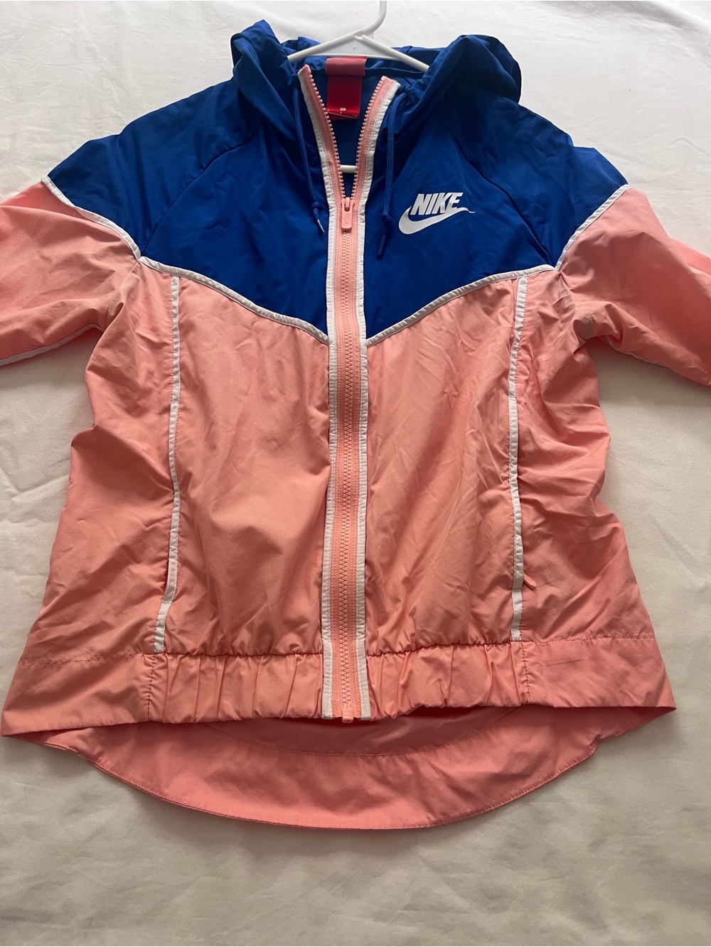 Nike Sportswear Women’s Windrunner Jacket Hoodie Bleached Coral Small 883495-697 - Picture 11 of 14